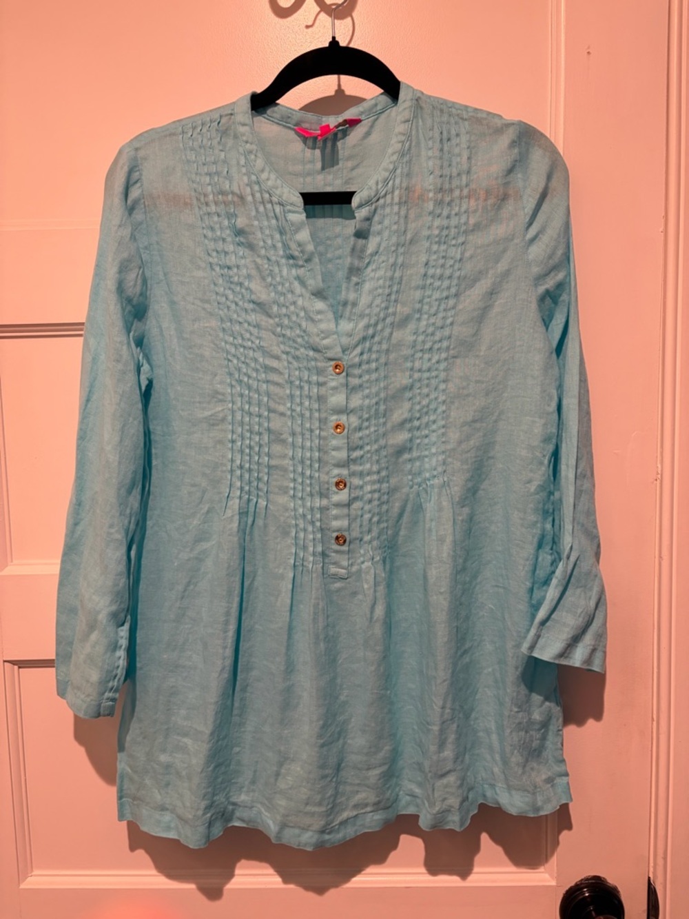 Lilly Pulitzer Turquoise Tunic Blouse
